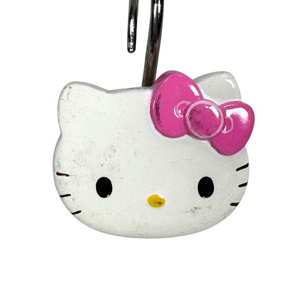 Sanrio Hello Kitty Resin Shower Curtain Hooks Rings Lot of 11 Bathroom Y2K 2006 - Picture 3 of 5